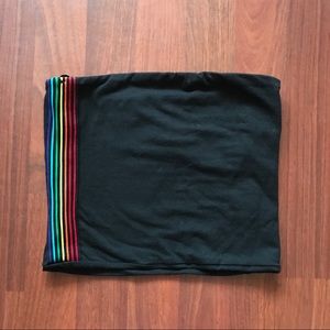 F21 Tube Top With Rainbow Striping